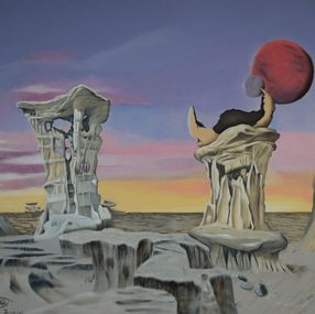 Painting, Alien Throne in New Mexico, Farid Saâdi