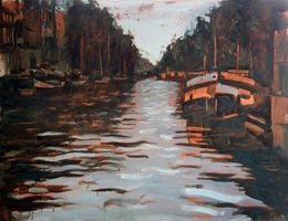 Gemälde, City river (Amstel), Ed Potapenkov