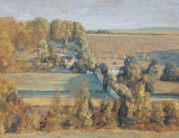 Painting, Le vallon de Grignon en automne, André Boubounelle