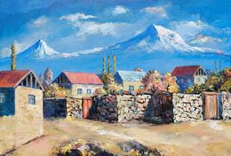 Painting, Mountain View Village, Arto Mkrtchyan