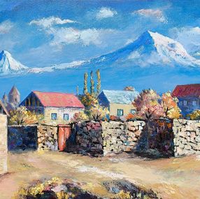Gemälde, Mountain View Village, Arto Mkrtchyan