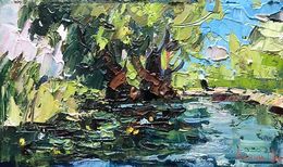 Painting, In the shade of willows, Oksana Ivanyuk