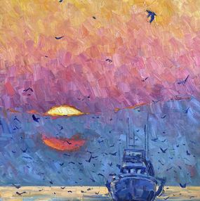 Gemälde, Early bird, Genia Sheyn