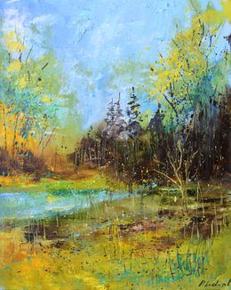 Painting, Spring in the wood, Pol Ledent
