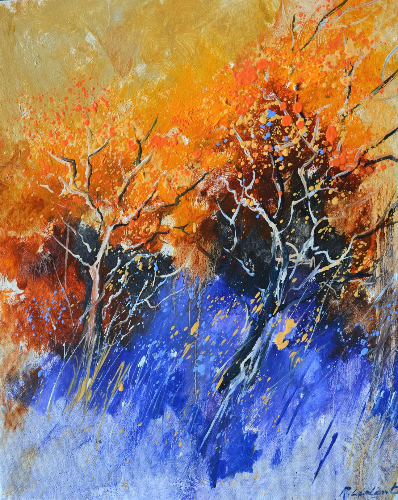 Pol Ledent, Two autumnam trees Pol Ledent, Two autumnam trees
