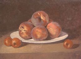 Painting, Assiette de peches, Pierre Sojo