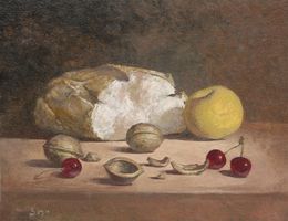 Painting, La boule de pain, Pierre Sojo