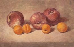Painting, Pêches et abricots, Pierre Sojo
