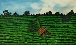 Painting, Tea Gardens of Assam II, Sreya Gupta