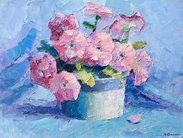 Gemälde, Pink petunia, Boris Serdyuk