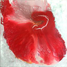 Painting, Fleur rouge 1, Isabelle Marie