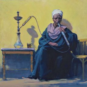Gemälde, Hookah smoker Cairo, Kateryniuk Oleg