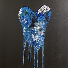 Gemälde, Blue heart, Otto R