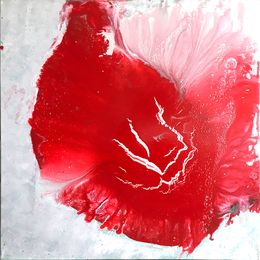 Painting, Fleur rouge 2, Isabelle Marie