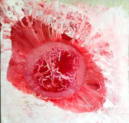 Painting, Fleur rouge 3, Isabelle Marie