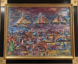Peinture, Parasols et voiliers, Jacques Bronner