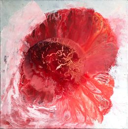 Painting, Fleur rouge 4, Isabelle Marie