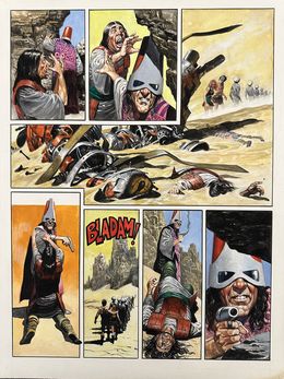 Gemälde, Planche Originale Storm T.3 : Le Peuple du désert Page 39, Don Lawrence