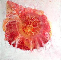 Painting, Fleur rouge 4, Isabelle Marie