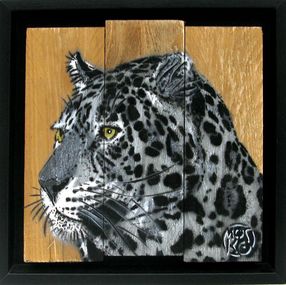 Gemälde, Profil leopard gris, Mosko