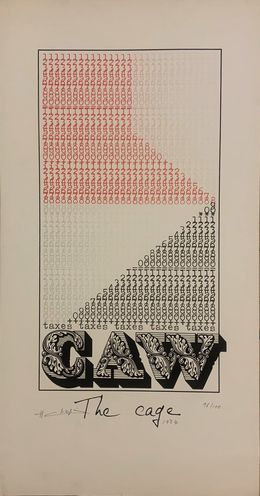 Print, The Cage, Henri Chopin
