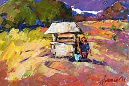 Gemälde, Near the well, Ivanyuk Oleksiy