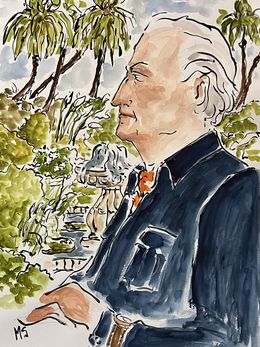 Dessin, Gianni Agnelli in Marrakesh, Manuel Santelices
