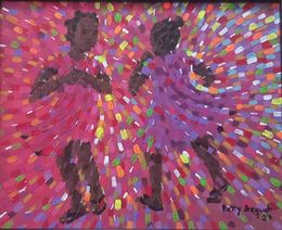 Painting, Happy hearts I, Betty Acquah