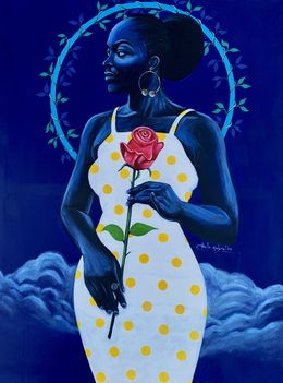 Peinture, Borders Not Boundaries - 21st Century, Contemporary, Impressionism, Floral Women, Bello Gabriel