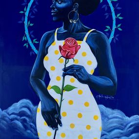 Gemälde, Borders Not Boundaries - 21st Century, Contemporary, Impressionism, Floral Women, Bello Gabriel