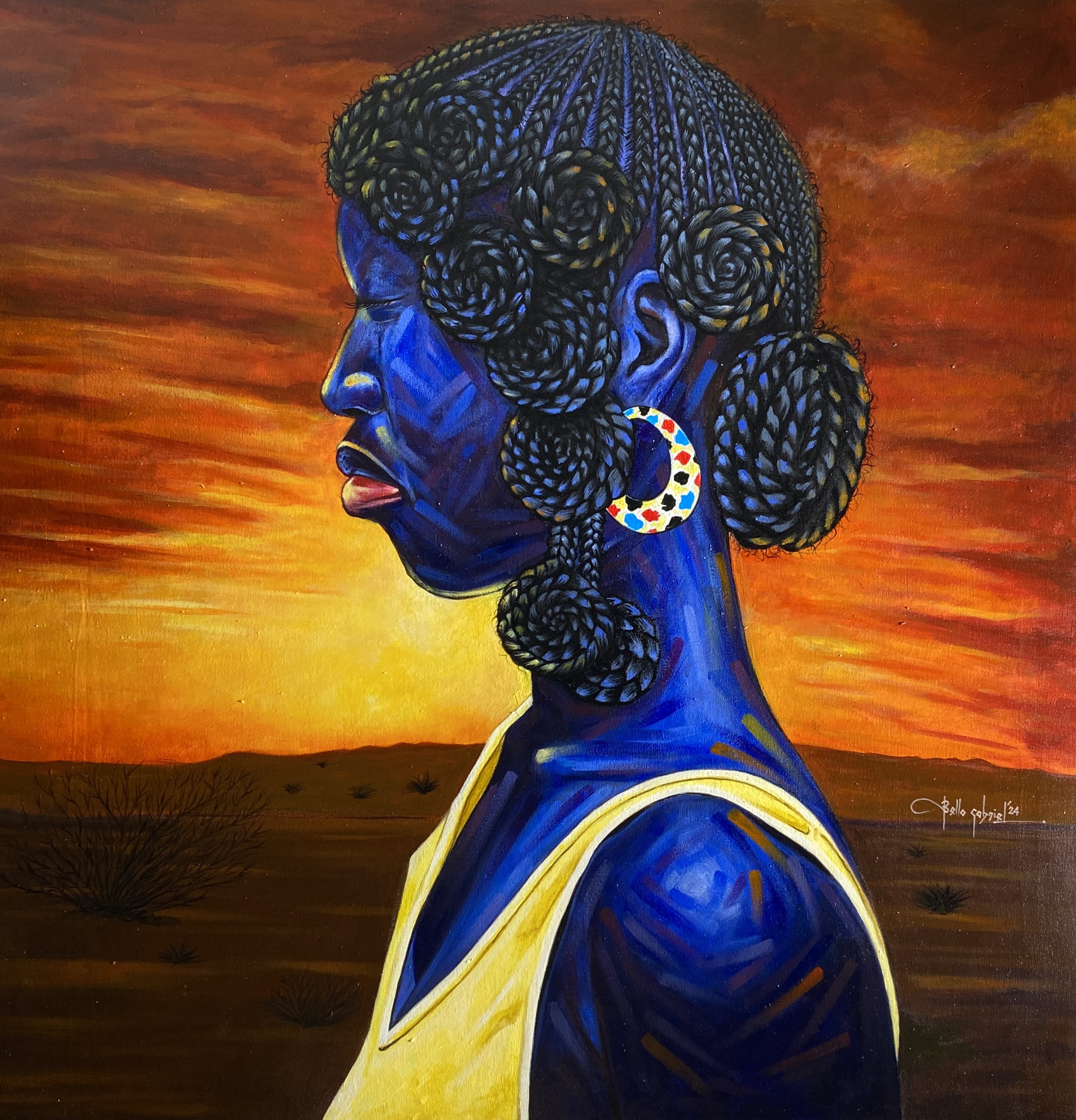 Bello Gabriel, In the Shadow of Sunset - 21st Century, Contemporary, Impressionism, Nature Women Bello Gabriel, In the Shadow of Sunset - 21st Century, Contemporary, Impressionism, Nature Women