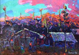 Painting, The sun goes down, Ivanyuk Oleksiy