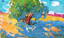 Painting, In the shade near the old willow, Ivanyuk Oleksiy