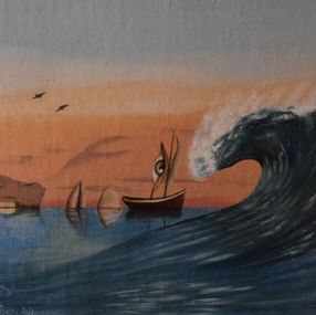 Painting, La vague, Farid Saâdi