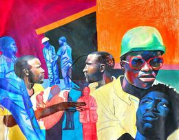Painting, Ouvriers du temps, Alegria Blue