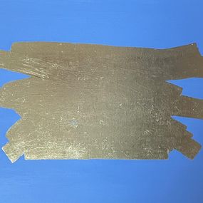 Painting, Oro sobre azul, Karoline Pante