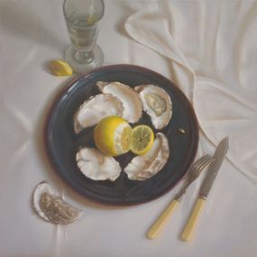 Gemälde, Oysters and lemon, Irina Trushkova