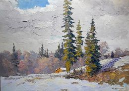 Painting, Winter spruces, Boris Serdyuk