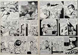 Dessin, Lot 2 planches Originales Spider-Man (Télé Junior), Gérald Forton