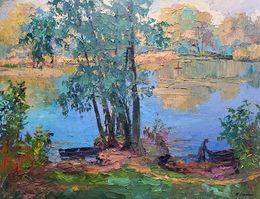 Painting, Morning on the lake, Boris Serdyuk