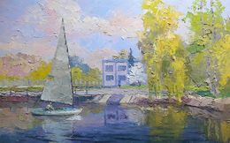 Painting, Yacht club, Boris Serdyuk