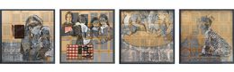 Peinture, Set of 4 artworks From the series aprender a caminar y salir del pozo gravitacional, Ivan Castiblanco