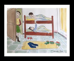 Gemälde, Chambre d'enfant, Maria Jose Subirachs