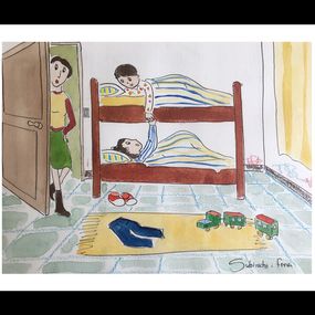 Gemälde, Chambre d'enfant, Maria Jose Subirachs