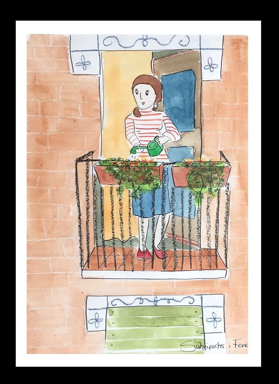 Maria Jose Subirachs, Arroser les fleurs Maria Jose Subirachs, Arroser les fleurs