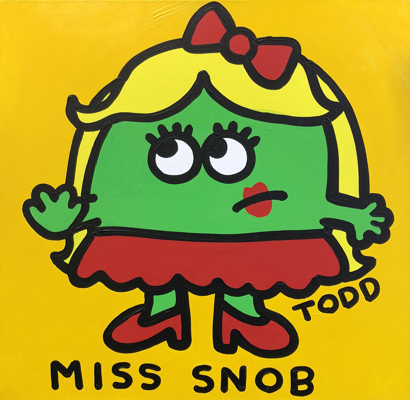 Todd Goldman, Miss Snob (large original painting on canvas) Todd Goldman, Miss Snob (large original painting on canvas)
