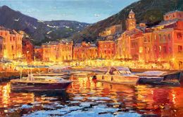 Peinture, Night city, Evgeny Chernyakovsky