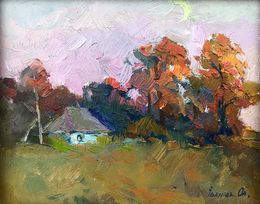 Painting, Lonely house in the woods, Oksana Ivanyuk