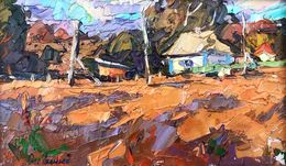 Gemälde, Overlooking the village, Ivanyuk Oleksiy