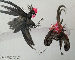 Gemälde, Roosters, Tengiz Cholokava